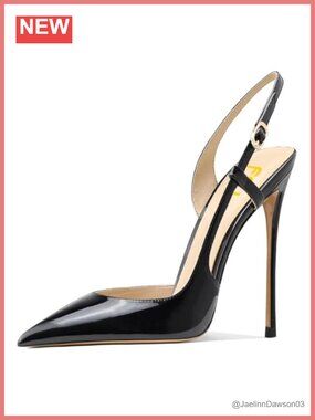 Slingback Pointed Toe Stiletto Heels